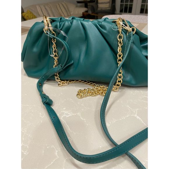 INC Green Vegan Leather Satchel bag NWOT - Picture 11 of 11